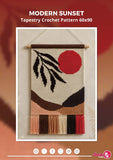 Sunset Tapestry Crochet Pattern: Botanical Wall Hanging (PDF Pattern)