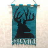 Deer Tapestry Crochet Pattern: Rustic Wildlife Wall Hanging (PDF Pattern 50x70 Stitches)