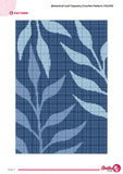 Botanical Leaf Tapestry Crochet Pattern: Blue Green Wall Hanging (PDF Pattern 110x160 Stitches)