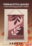 Terracotta Leaves Crochet Wall Hanging Pattern: Boho Tapestry eBook (PDF Pattern 130x200 Stitches)