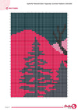 Moonlit Deer Tapestry Crochet Pattern: Forest Wall Art (120x180 Stitches PDF Digital Download