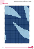 Botanical Leaf Tapestry Crochet Pattern: Blue Green Wall Hanging (PDF Pattern 110x160 Stitches)