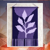 Purple Leaf Tapestry Crochet Pattern: Modern Botanical Wall Hanging (PDF Pattern 50x75 Stitches)
