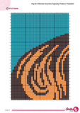 Pop Art Crochet Tapestry Pattern: Retro Woman Kiss Design (PDF 140x200 Stitches)