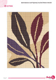 Bold Abstract Leaf Tapestry Crochet Pattern 90x120 Stitches PDF
