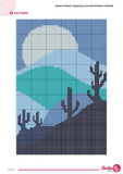 Desert Moon Crochet Pattern: Boho Tapestry Wall Hanging (PDF Download 60x90 Stitches)