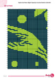 Mystic Koi Moon Night Tapestry Crochet Pattern 120x180 Stitches