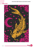 Zen Koi Moon Night Tapestry Crochet Pattern 120x180 Stitches