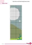 Desert Moon Crochet Wall Hanging Pattern 60x90 Stitches | Boho Moon Tapestry Crochet PDF Pattern
