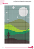 Desert Moon Crochet Wall Hanging Pattern 60x90 Stitches | Boho Moon Tapestry Crochet PDF Pattern