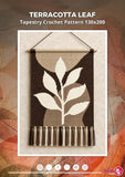 Terracotta Leaf Tapestry Crochet Pattern: Boho Wall Hanging (PDF Pattern 130x200 Stitches)