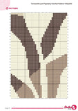 Terracotta Leaf Tapestry Crochet Pattern: Boho Wall Hanging (PDF Pattern 130x200 Stitches)