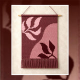 Rustic Rose Leaves Crochet Tapestry Pattern: Vintage Boho Wall Hanging (PDF Pattern 80x120 Stitches)