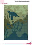 Sea Turtle Tapestry Crochet Pattern: Ocean Wall Hanging (80x120 Stitches PDF)