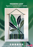 Modern Leaf Tapestry Crochet Pattern 60x80 Stitches PDF