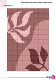 Rustic Rose Leaves Crochet Tapestry Pattern: Vintage Boho Wall Hanging (PDF Pattern 80x120 Stitches)