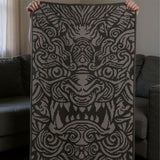 Chinese Lion Tapestry Crochet Blanket Pattern (PDF 160x280 Stitches)