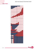Japan House Tapestry Crochet Pattern: Pagoda Wall Hanging (60x80 Stitches PDF Digital Download)