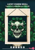 Lucky Charm Skull Tapestry Crochet Pattern: Shamrock Wall Art (PDF Pattern 120x180 Stitches)