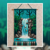 Waterfall Tapestry Crochet Pattern: Jungle Cascade Wall Hanging (100x150 Stitches PDF)