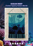 Ocean Reef Crochet Tapestry Pattern | Seahorse, Coral (80x120 Stitches PDF Pattern)