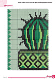 Tribal Cactus Crochet Wall Hanging Pattern: Desert Decor (PDF Download 60x80 Stitches)