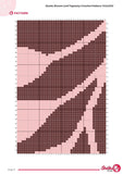 Rustic Brown Leaf Tapestry Crochet Pattern 140x200 PDF | Minimalist Botanical Wall Hanging Crochet Design for Modern Nature Home Décor