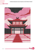 Japanese Pagoda Tapestry Crochet Pattern: Pixel Art Wall Hanging (PDF Download 90x120 Stitches)