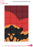 Japanese Garden Tapestry Crochet Pattern: Zen Landscape Wall Hanging (PDF Download 120x160 Stitches)
