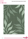 Green Leaves Crochet Tapestry Pattern: Botanical Wall Hanging (140x200 Stitches PDF)