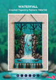 Waterfall Tapestry Crochet Pattern: Jungle Cascade Wall Hanging (100x150 Stitches PDF)