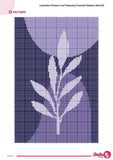 Lavender Leaf Tapestry Crochet Pattern: Botanical Wall Hanging (80x120 Stitches PDF)