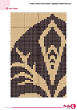 Tribal Face Crochet Tapestry Pattern: Boho Wall Hanging (60x120 Stitches PDF)