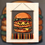 Monster Burger Crochet Pattern: Creepy Halloween Tapestry (160x200 Stitches PDF)