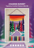 Chasing Sunset Crochet Pattern: Winter Forest Tapestry (80x120 Stitches PDF)