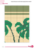 Monstera Crochet Wall Hanging Pattern: Tropical Tapestry PDF (120x160 Stitches)