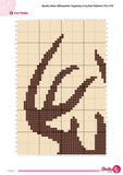Deer Silhouette Tapestry Crochet Pattern: Rustic Cabin Wall Art (PDF Pattern 75x110 Stitches)