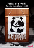 Panda Tapestry Crochet Pattern: Nursery Wall Hanging (50x50 Stitches PDF)