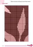 Modern Terracotta Leaf Tapestry Crochet Pattern 90x120 PDF | Minimalist Botanical Wall Hanging Design