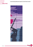 Sunset Lake Tapestry Crochet Pattern: Silhouette Wall Hanging (60x90 Stitches PDF)