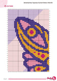 Butterfly Rose Tapestry Crochet Pattern: Boho Wall Hanging (PDF Pattern 150x150 Stitches)