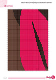 Vibrant Neon Leaf Tapestry Crochet Pattern 120x160 Stitches PDF