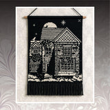 Moonlit Cottage Crochet Tapestry Pattern: Cozy Night Wall Art (PDF Download 120x150 Stitches)