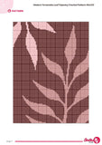 Modern Terracotta Leaf Tapestry Crochet Pattern 90x120 PDF | Minimalist Botanical Wall Hanging Design