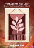 Terracotta Leaf Crochet Wall Hanging Pattern: Boho Tapestry (PDF Pattern 100x150 Stitches Chart)
