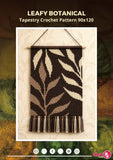 Botanical Tapestry Crochet Pattern: Leafy Wall Hanging (PDF Download 90x120 Stitches)