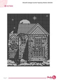 Moonlit Cottage Crochet Tapestry Pattern: Cozy Night Wall Art (PDF Download 120x150 Stitches)