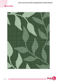 Green Leaf Crochet Wall Hanging Pattern: Botanical Tapestry (90x120 Stitches PDF)