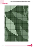 Green Leaf Crochet Wall Hanging Pattern: Botanical Tapestry (90x120 Stitches PDF)