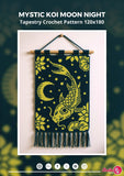 Mystic Koi Moon Night Tapestry Crochet Pattern 120x180 Stitches